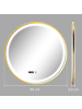 HOMCOM Badezimmerspiegel-Ø60 x 3,5T cm-Gold