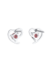 Elli Ohrringe 925 Sterling Silber Herz in Rot