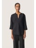 Soaked in Luxury Kurzarm-Bluse SLALbia Gerade Passform in Black
