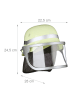 relaxdays 2 x Feuerwehrhelm in Gelb - (B)22,5x (H)24,5 x (T)28 cm
