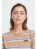 Pulz Kurzarm-Bluse PZBLAKE Regular fit in DUNE STRIPED