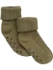 Minymo Kinder Socken "Baby rib sock w. ABS (2-pack)" in Grün