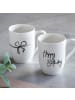 Villeroy & Boch 2er Set Kaffeebecher Happy Birthday Statement 280 ml weiß in weiß