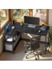 VASAGLE Computertisch Barnet in Schwarz - (B)120 x (H)76 x (T)80 cm
