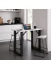 VCM  Holz Bartisch Stehtisch Tisch Tresen Xona 80x80 cm in Schwarz / Weiß