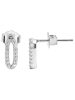 Adeliás Damen Ohrringe – Ohrstecker aus 925 Silber mit Zirkonia in silber