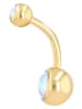 Adeliás Damen Piercing aus Edelstahl in gold