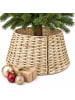 relaxdays Weihnachtsbaumrock in Natur - (H)20 x ø50 cm
