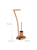 relaxdays WC Garnitur in Kupfer - (B)21 x (H)75 x (T)26 cm