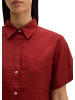 Marc O'Polo Kurzarm-Leinenbluse regular in Tall Poppy