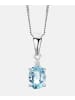 Diamant L'éternel Halskette aus 375 Weißgold mit Diamant mit Aquamarin