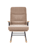 Beliani Schaukelsessel ESKELIN in Beige/Schwarz/Braun - (W) 58 x (H) 103 x (L) 97 cm