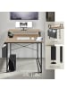 tectake Schreibtisch Thornton 120 x 60 x 110 cm, Industrial Holz hell, Eiche Sonoma