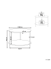 Beliani Couchtisch REVA in Weiß/Gold - (W) 60 x (H) 45 x (L) 60 cm