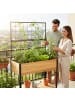 relaxdays Hochbeet in Natur/ Schwarz - (B)102 x (H)165 x (T)47,5 cm