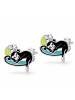 schmuck23 Ohrringe 925 Silber Affe in Schwarz