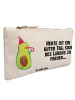 Mr. & Mrs. Panda Federtasche Avocado Feier mit Spruch in Weiß