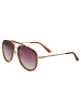 Simplify Polarisierte Sonnenbrille "Maestro" in Silber/Braun
