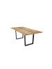 58 aufm Kessel BAUMKANTENTISCH Dannie 6 180x77x90 Massivholztisch Wildeiche geölt