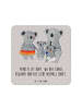 Mr. & Mrs. Panda Untersetzer Koala Familie mit Spruch in Grau Pastell
