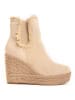 Montevita Boots Wedge Bootie in Botilan43 in Beige