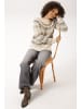 Aniston CASUAL Strickpullover in wollweiß-moosgrün-schwarz-grau