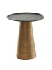 KADIMA DESIGN Beistelltisch Sofatisch | Aluminium, 40x40x45cm, Gold/Schwarz, Rund