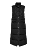 ONLY Lange Steppweste Winterjacke ohne Ärmel in Schwarz
