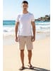 RESLAD Baumwollhose Freizeithose kurz in beige