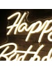 relaxdays LED Schild „Happy Birthday“ in Warmweiß