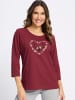 Sieh an! 3/4-Arm-Shirt in dunkelrot-flamingo