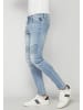 KOROSHI Jeans Biker Skinny Fit in blau