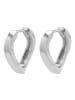 Adeliás Damen Ohrringe – Creole aus 925 Silber in silber