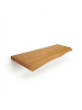 relaxdays Wandregal "Baumkante" in Natur - (B)100 x (H)3 x (T)22 cm