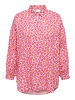 ONLY Carmakoma Legere Hemd Bluse Langarm mit Leopardenmuster in Rot