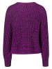 Zero  Kurze Strickjacke Grobstrick in Deep Plum