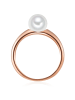 Valero Pearls Ring Sterling Silber roségold Süßwasser-Zuchtperle weiß in roségold