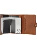 Secrid Geldbörse Premium Miniwallet Emboss Lines in Cognac