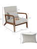 COSTWAY Sessel Wohnzimmer 65x79x77cm in Grau