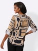WITT WEIDEN Druckbluse in camel-schwarz