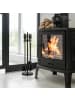 relaxdays 5-tlg. Kaminbesteck-Set in Schwarz