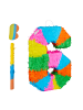 relaxdays 3-tlg. Pinata Set "Zahl 6" in Bunt