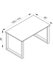 ebuy24 Esstisch XonaU 80x50cm Eiche 140 x 80 cm