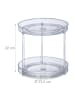 relaxdays Drehteller in Transparent - (H)22 x Ø 23,5 cm