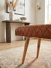 KADIMA DESIGN Sitzbank | Echtleder/Holz, 115x53x38cm, Flur, Design