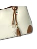 Florence Leder Handtasche, Umhängetasche Florence Tasche beige, tan ca. 32cm
