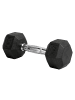 relaxdays 2 x Hanteln in Schwarz/ Silber - 5 kg
