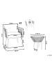 Beliani 3-tlg Bistro Set GARGANO in Grau/Schwarz