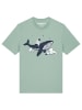 wat? Apparel T-Shirt Spacewhale in Aloe