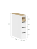 SoBuy Badezimmerschrank in Reinweiß - (W) 20 x (H) 82 x (L) 60 cm
